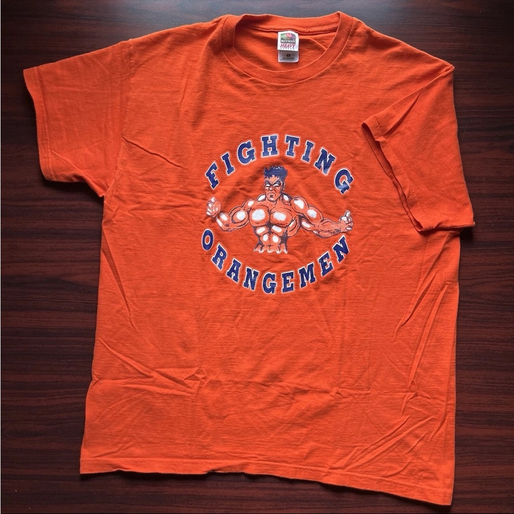 Vintage 90’s Fighting Orangemen Tee Syracuse? Cartoon Graphic Tee Size XL